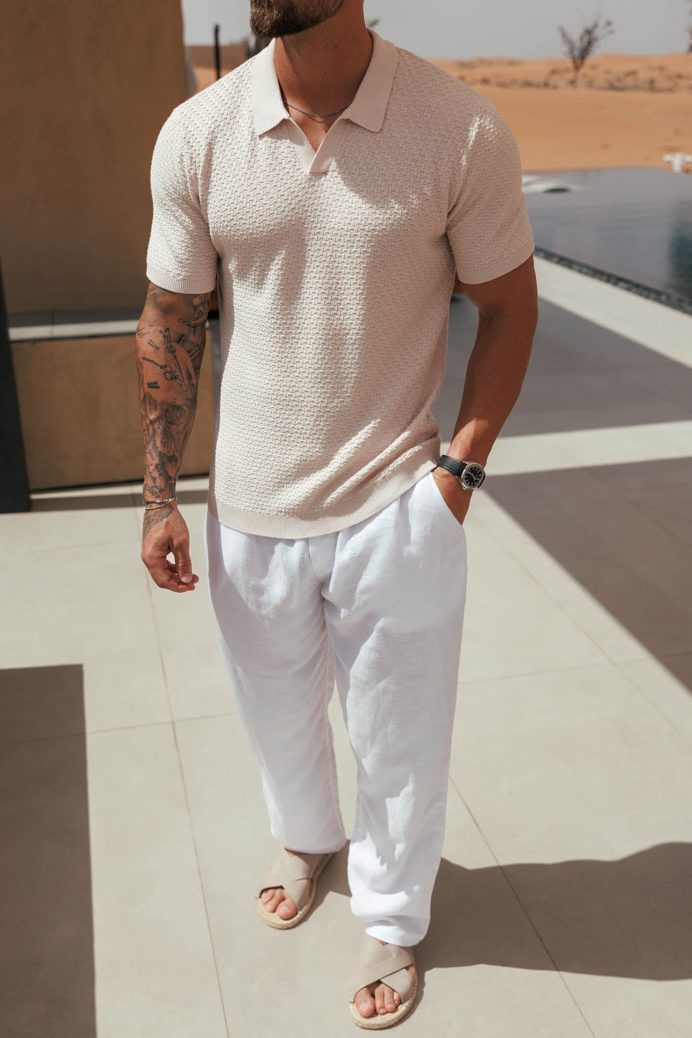 NOIR POLO - KREM