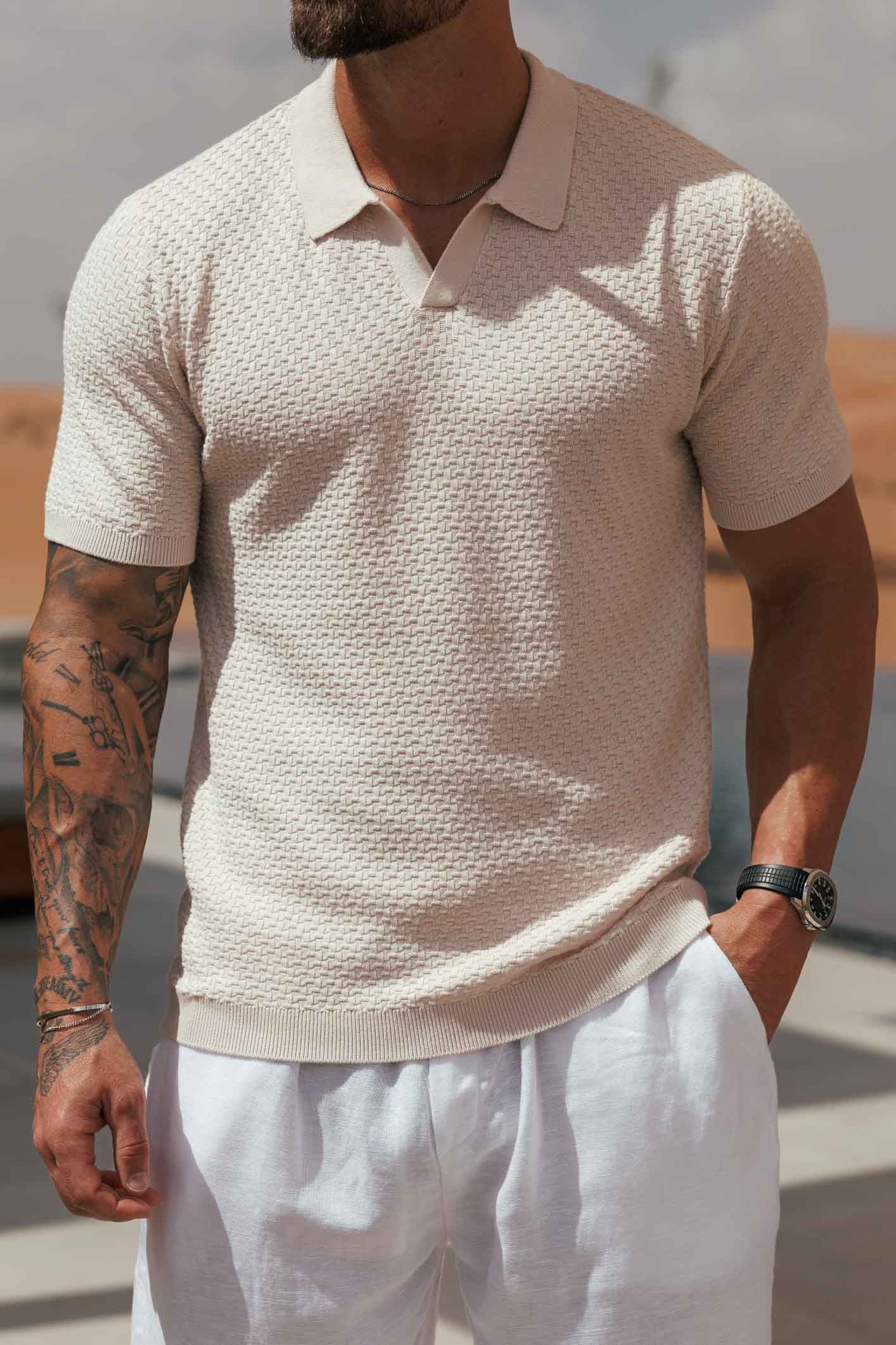 NOIR POLO - KREM