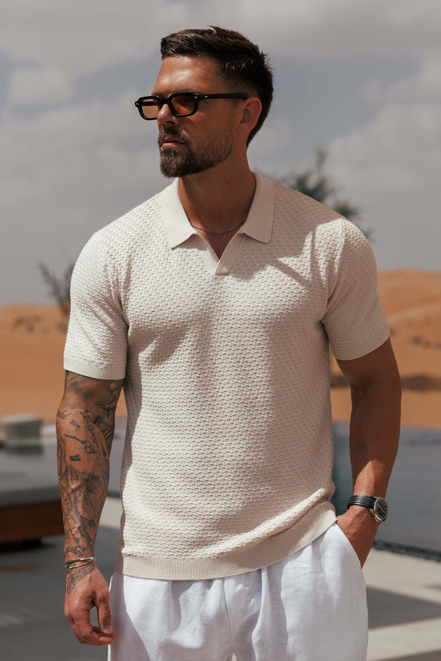 NOIR POLO - KREM
