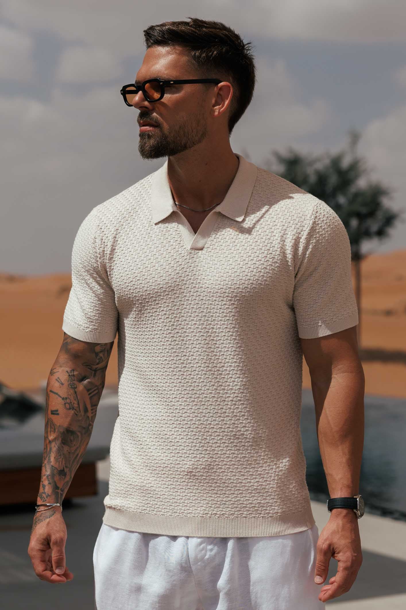 NOIR POLO - KREM
