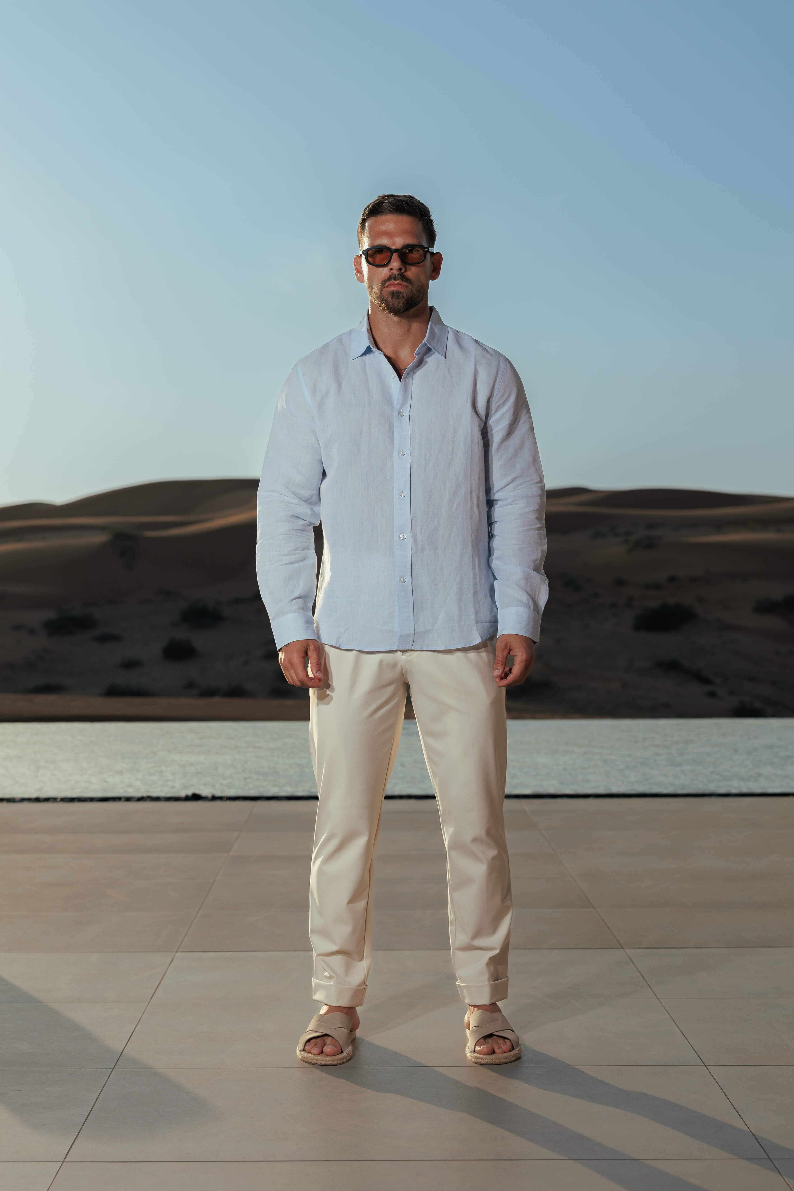 LUXE KETEN GÖMLEK - AÇIK MAVİ