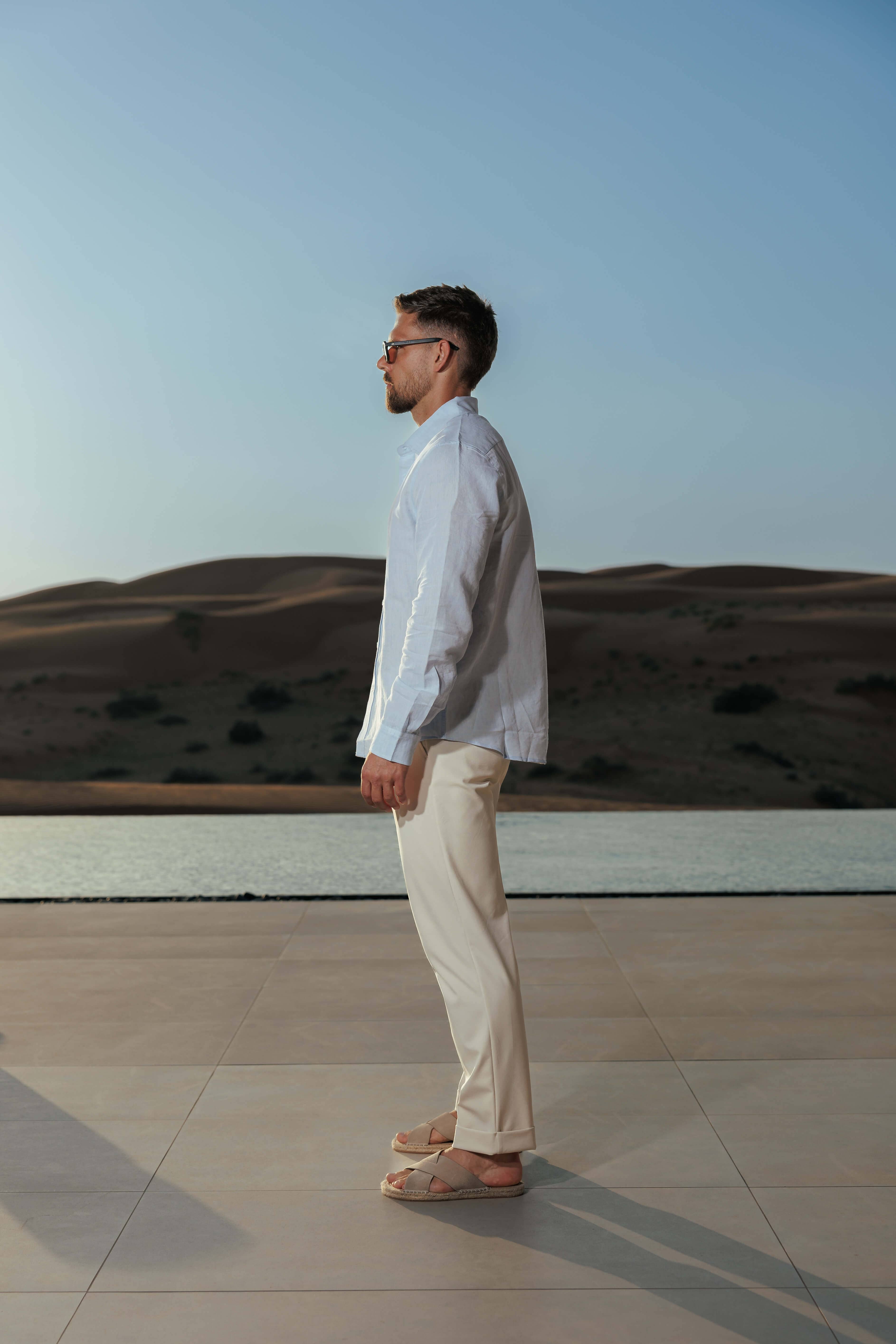 LUXE KETEN GÖMLEK - AÇIK MAVİ