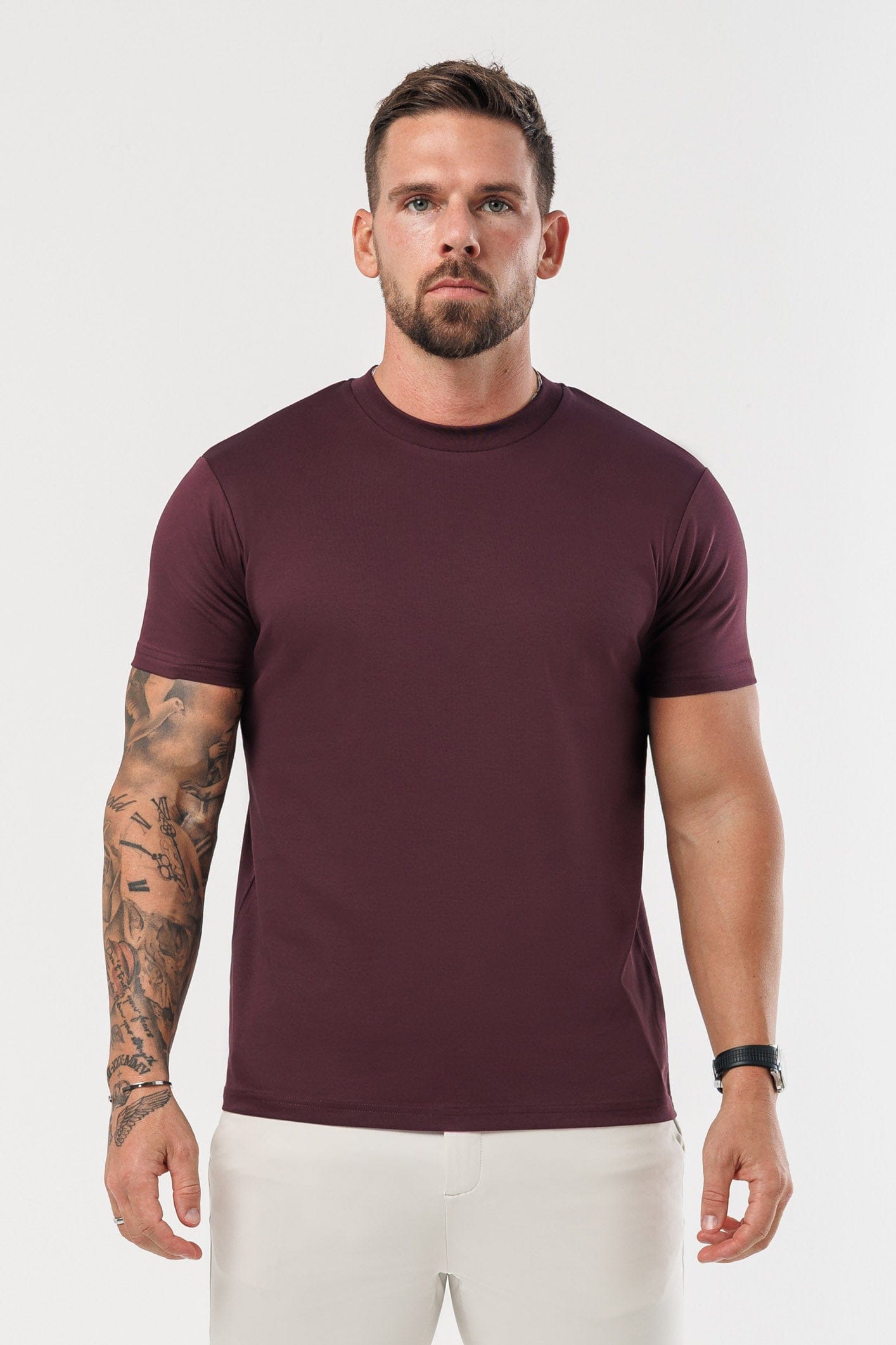 LÜKS MERSERİZE TİŞÖRT - BORDO