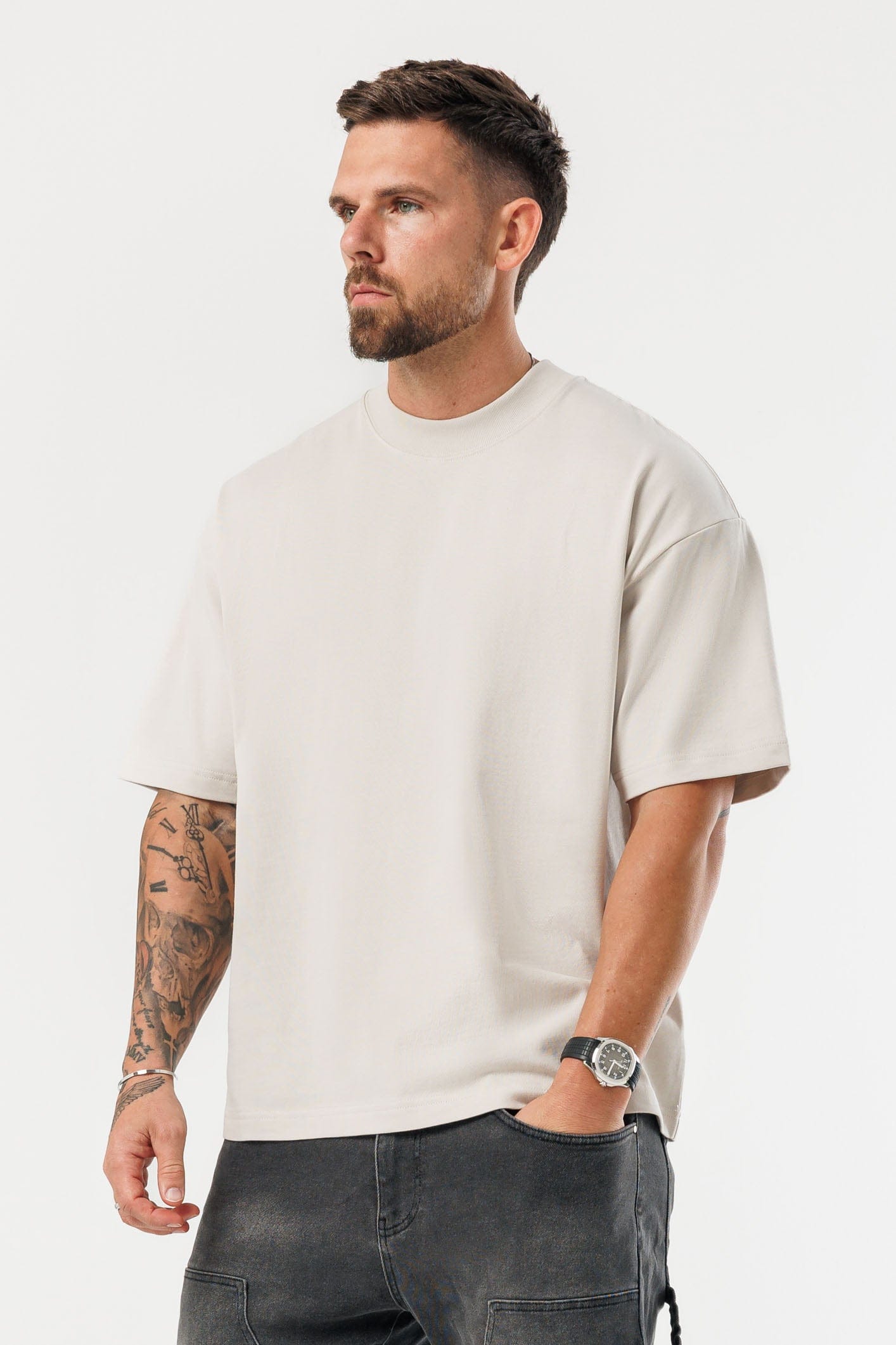 OVERSIZE TİŞÖRT - BEJ