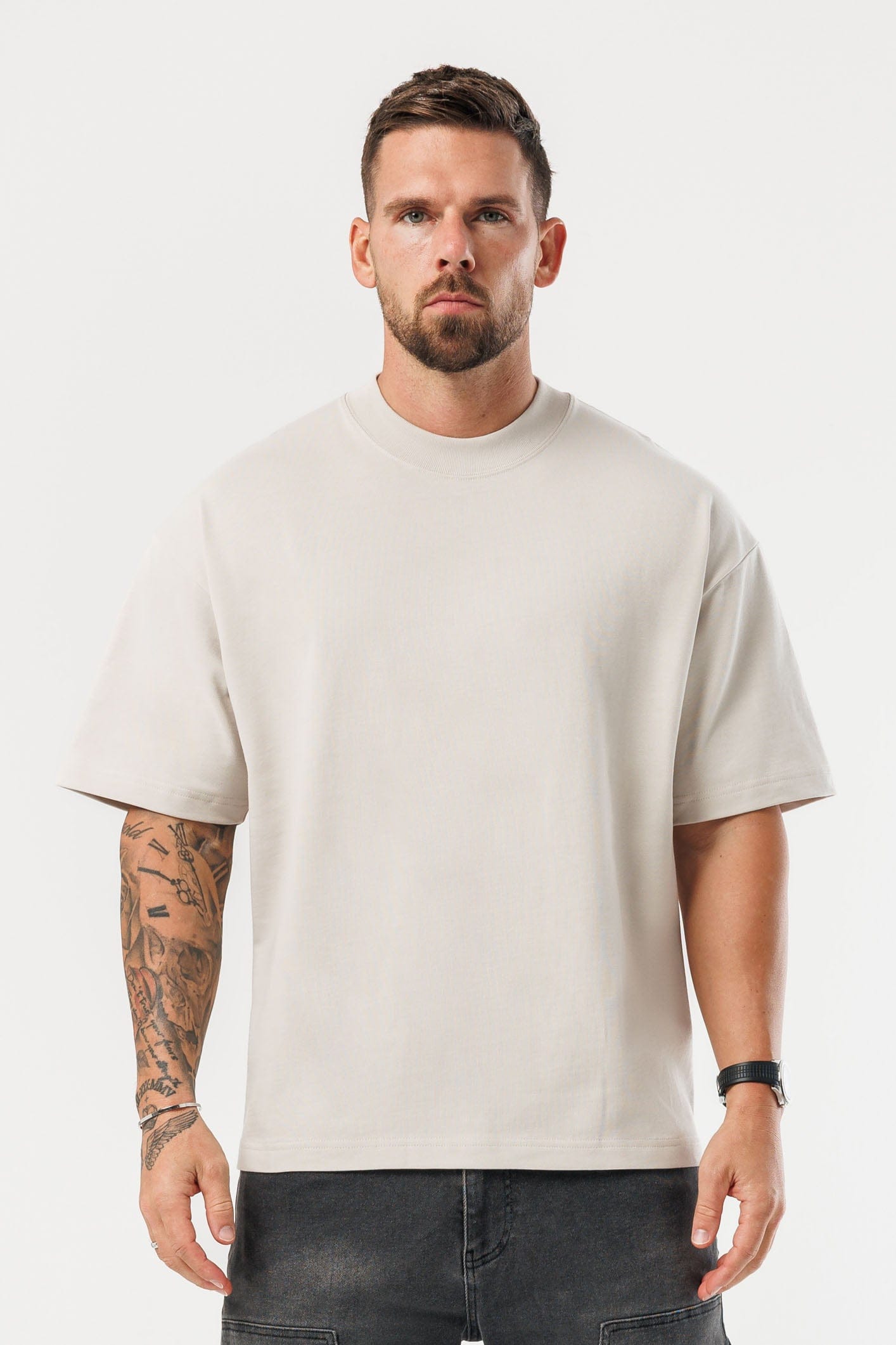 OVERSIZE TİŞÖRT - BEJ
