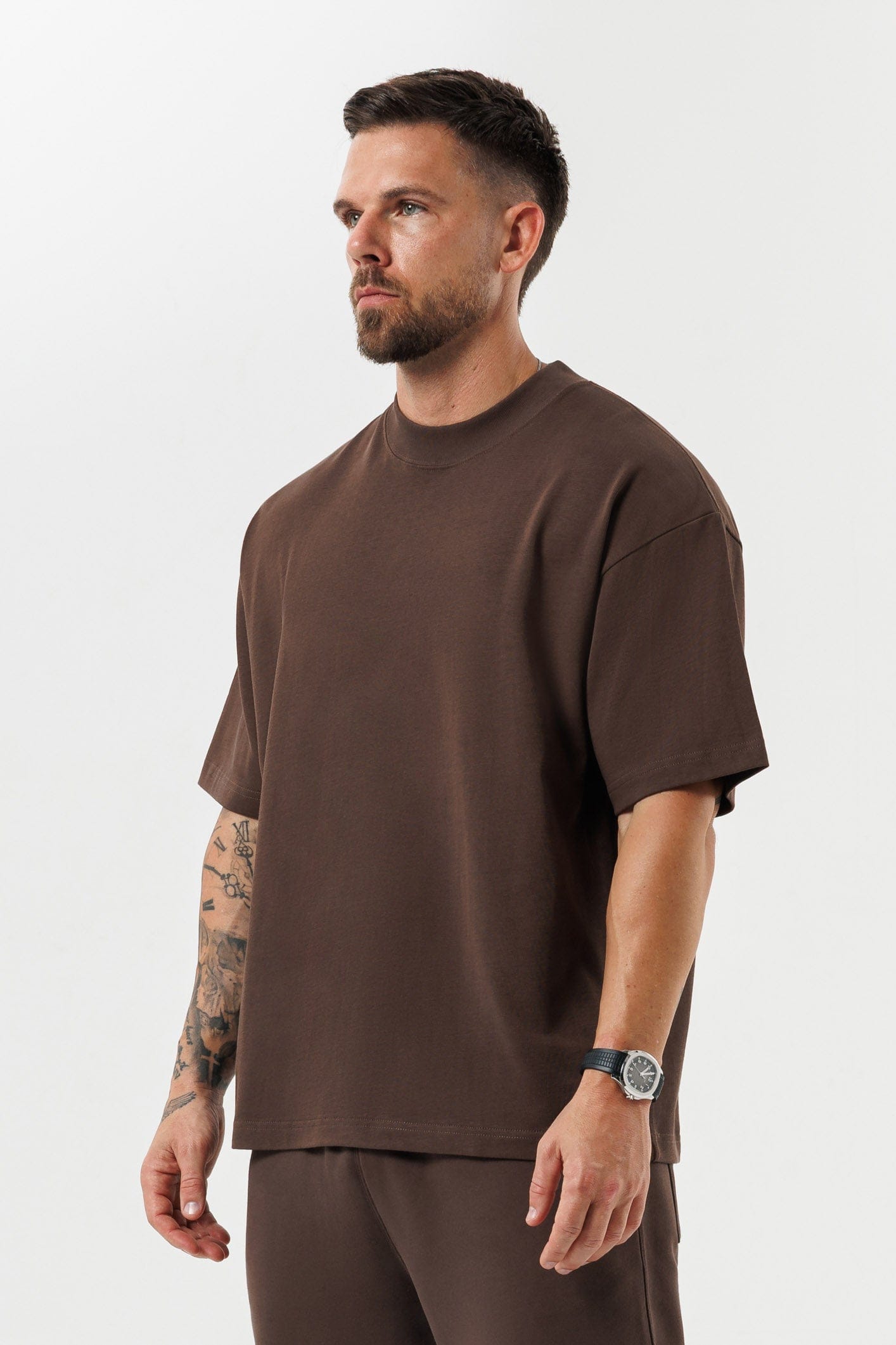 OVERSIZE T-SHİRT - KAHVERENGİ