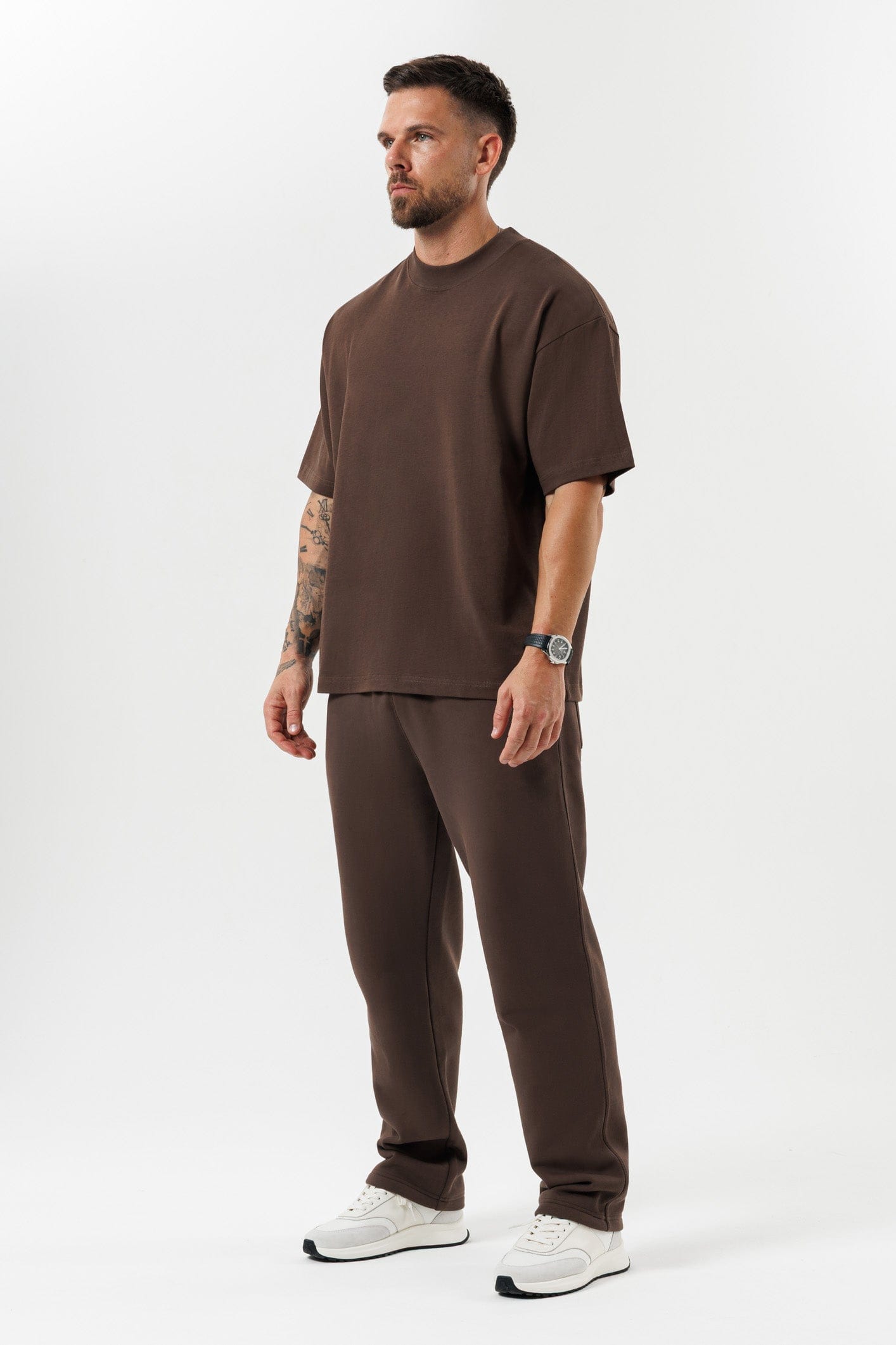 OVERSIZE T-SHİRT - KAHVERENGİ