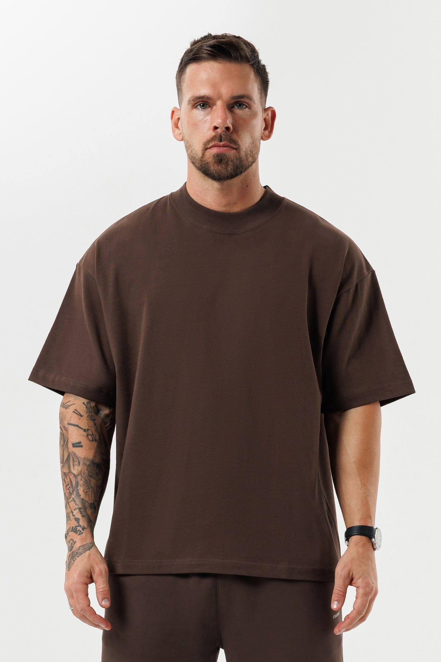OVERSIZE T-SHİRT - KAHVERENGİ