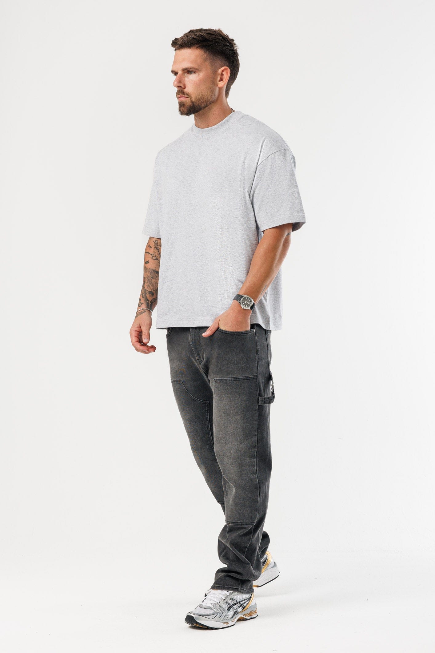 OVERSIZE TİŞÖRT - GRİ MELANJ