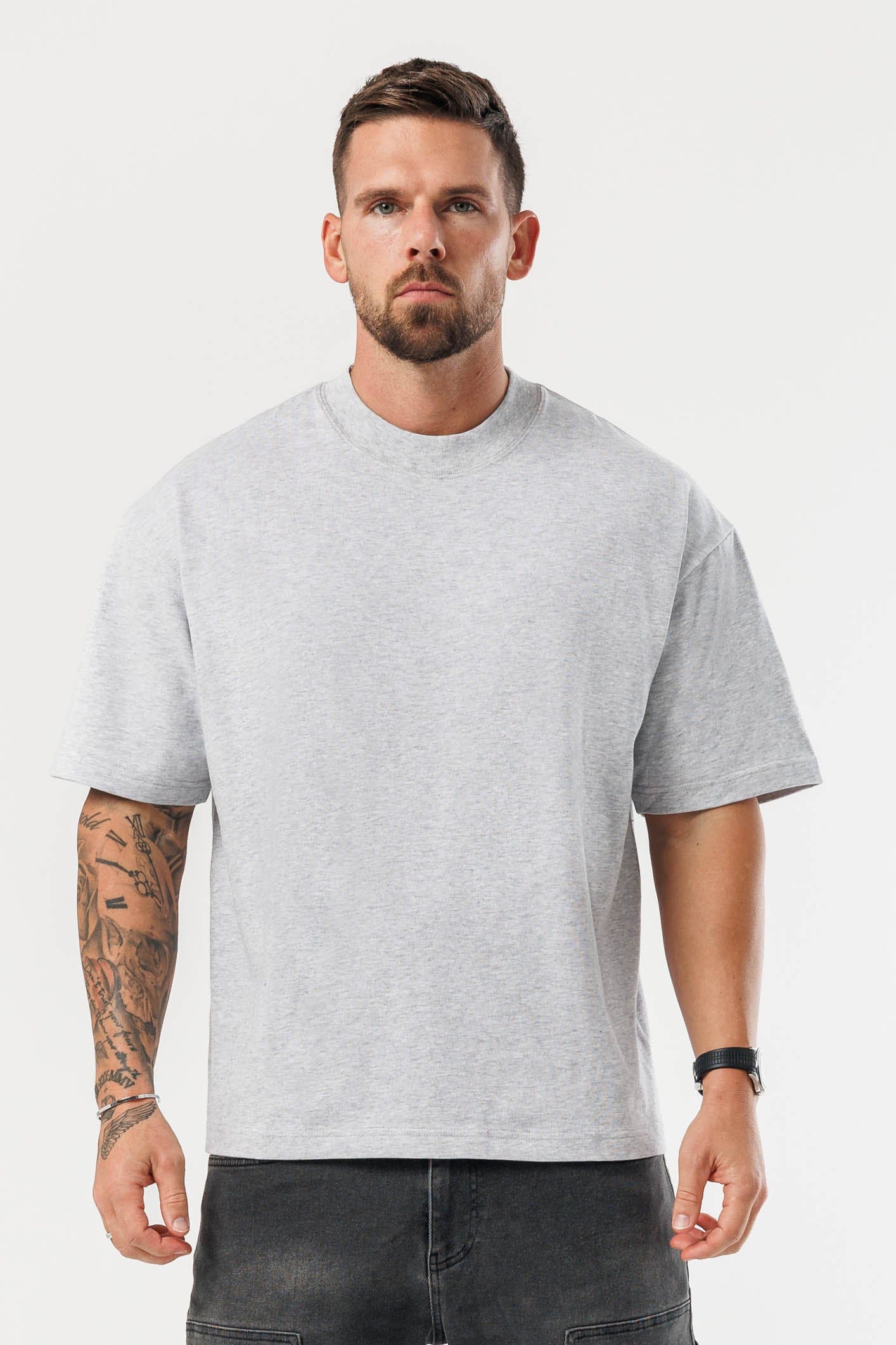 OVERSIZE TİŞÖRT - GRİ MELANJ