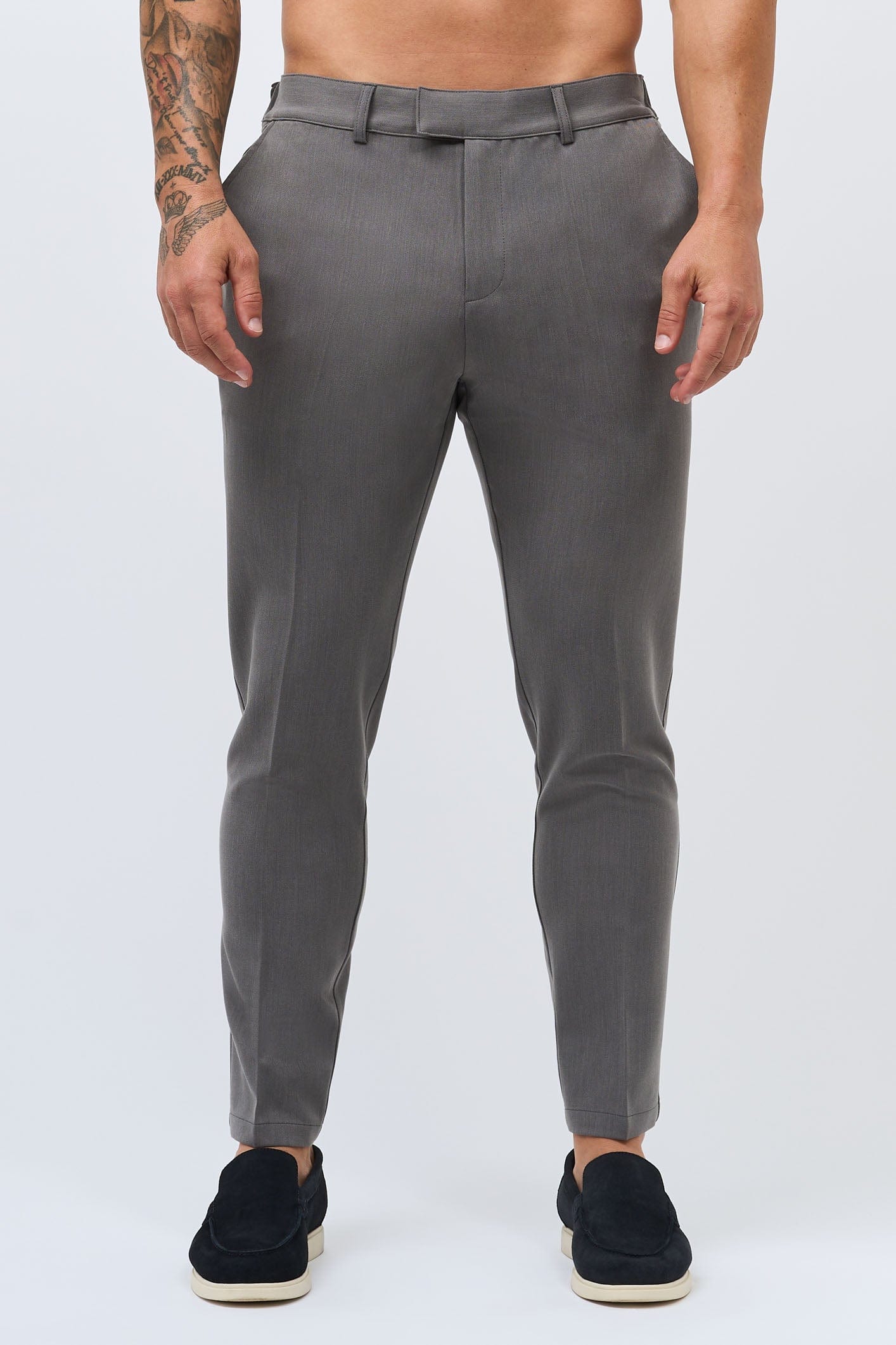 ESNEK DOKUMA PANTOLON - GRİ